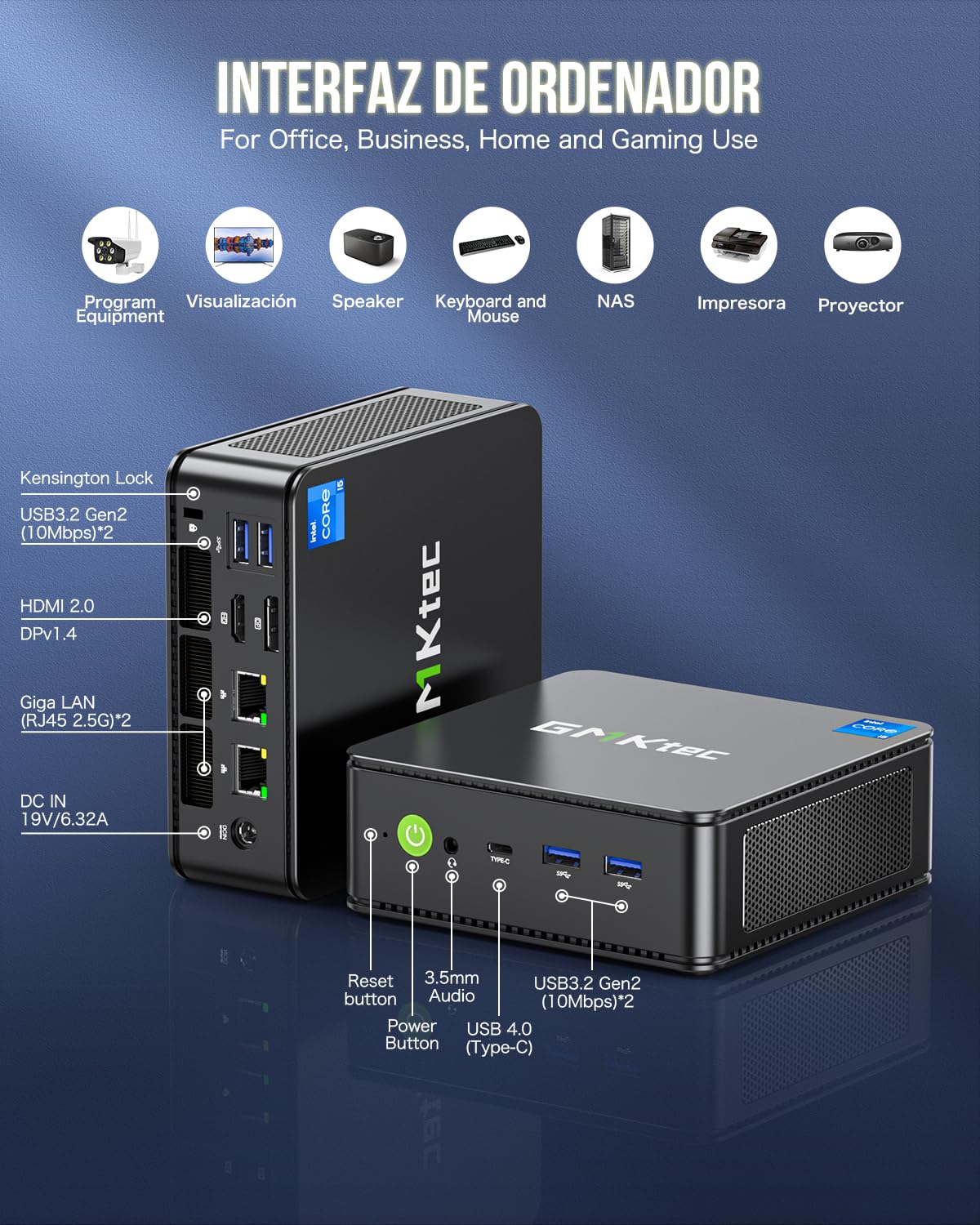 ミニPC GMKtec K7 i5 13500H 16GB SSD 512GB Intel 13th Core i5 13500H Mini PC--NucBox K7